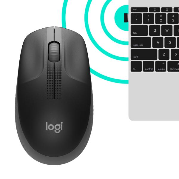 Logitech M190 Kabellose Funkmaus 2,4 GHz – Beidhändig Leise & Ergonomisch für PC & Notebook